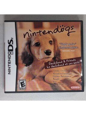 Nintendogs Dachshund & Friends Nintendo DS Tested Working Manual NTR-ADGE-USA